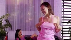 Bar bang with somewhat bare babes seeking orgasms in HD