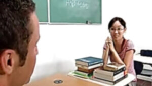 Nerdy Asian Lystra Is Nailed By Teacher