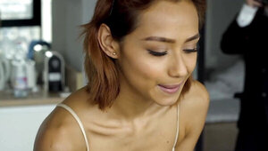 Cute babe with a nice smile sucking and banging a BBC