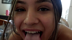 Adorable girl with tattoos getting dicked down in POV