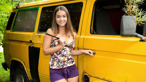 Hazel Grace parks the van in a place with no one around