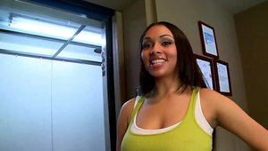 Temptress has big soft breasts and cool back door to tempt boys