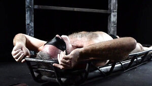 Kinky femdom action with two busty Dommes and a blindfolded guy