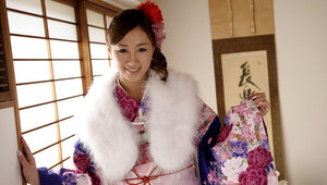 Gorgeous young Japanese woman gets dominated by two eager men