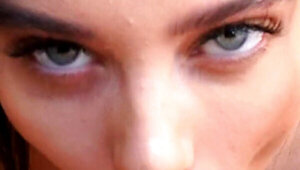 Lana Rhodes filmed in a close angle while giving a BJ