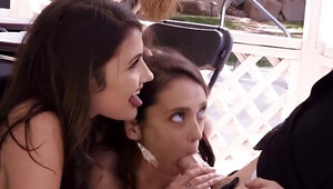 Cheating whores Ashly Anderson & Adria Rae love big sizes