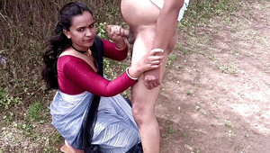 Indian couple going to the jungle and having sex
