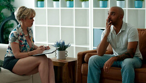 Hot Blonde Gives Marriage Advice to Client by Hard Fucking