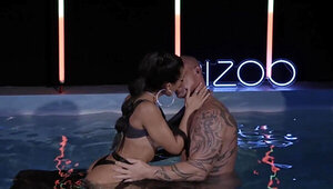 Zuzu Sweet blowing the big cock of the tattooed hunk