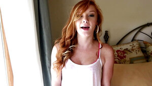 Amazing ginger bitch enjoys in hard banging session with her man