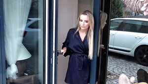 Czech MILF fucks the agent to get rid of her debt