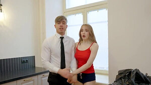 Blondie is willing to sell her pussy for investments