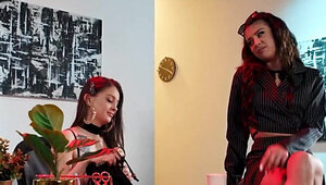 Bratty boss babe is going to fuck a lesbian hottie HARD