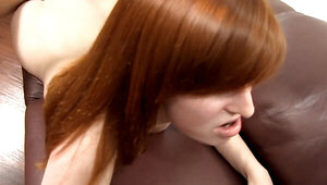 Horny Redhead Takes Big Cock In Her Spread Pussy In Hardcore Sex