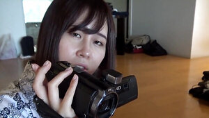 Sexy Japanese girls film their first sensual threesome
