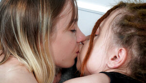 Two petite chicks are trying to make each other cum