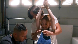 Stepdaughter is going to get fucked in a taboo MMF