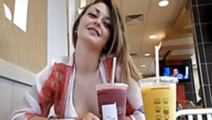 Beautiful Teen Horny At McDonald's