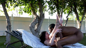 Rosalyn Sphinx looks super fuckable during an outdoor vid