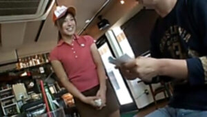 Censored Sexually harassed Japanese waitress