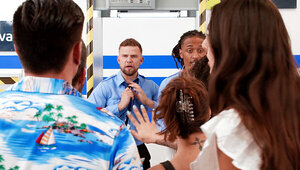 Airplane fucking for Angela White by hung lad Vince Karter