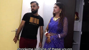 Hairy man making a move on an attractive Indian bitch