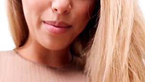 Blonde with a pretty face is going to get rammed hard