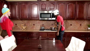 Thick blonde Leya Falcon in a freaky XXX parody