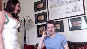 Lovely stepmom Montse Swinger falls for her son's cock