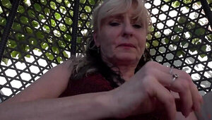 Ella Rosalia gives a blowjob to a younger fellow