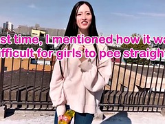 Japanese girl can pee when standing up lol After pissing I enjoyed masturbating with the adult toy!