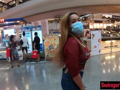 Big juggs Thai mommy GF mall visit and sex