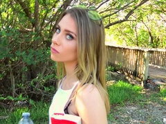 Blond Hair Girl Rides Knob In Public Park 1 - Public Pickups