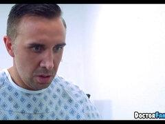 Horny blonde doctor with huge tits cheats on husband with a big cock