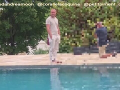 VLOG Vacation: Redhead Whores Blowjob & Doggy Style Pool Party Fuck