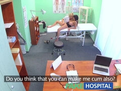 Mischel Lee's Big Tits Oiled and Examined by a Fake Doctor in Fake Hospital