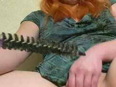 In den arsch, Extrem, Frau, Nahrung, Einschiebung, Masturbation, Muschi, Rotschopf