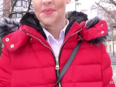 GERMAN SCOUT - SLIM GIRL LULU IN FUR JACKET AND LEGGINGS I ROUGH CHEATING POUND AT STREET CASTING - Rough sex