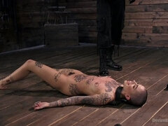 Alternative Pain Slut Leigh Raven Gets Whipped, Caned, and Clamped