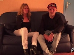 아마추어, 항문, 금발의, 쿠거, 프랑스인, 밀프