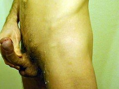 heartless thin foreskin jerk-off with a extremely sizeable load