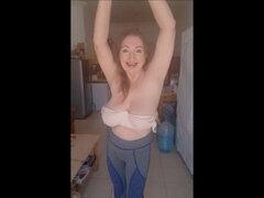 Nice stip dance... finally dancing naked... Have a look at how dancing my big boobs...