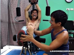 Ricky Tickles Feet On The Gym