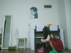 A petite Asian nurse turned sex worker after gambling debts.