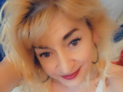 Enthousiasteling, Seksspeelgoed, Masturbatie, Rijpe lesbienne, Kousen