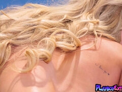 Horny teenage blond hair girl gives a valuable lesson