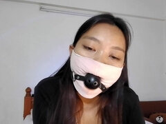 Ball Gag on With Mask