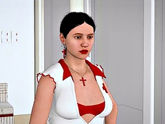 American Lucy as a nurse: Lucy came to me to pamper my dick and got fucked