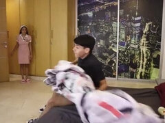 Røvslikning, Brunette, Hundestilling, Familie, Slikning, Nøgenhed, Nederdel, Solo