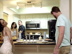 큰 가슴, 흑인, 오랄섹스, 흑갈색 머리, 얼굴에, 주부, 밀프, 엄마